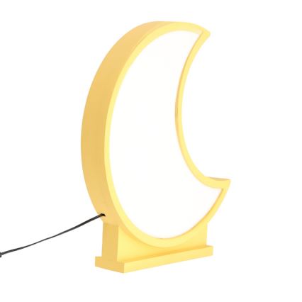 MOON LED/12W/230V gul LED bordlampe til børn
