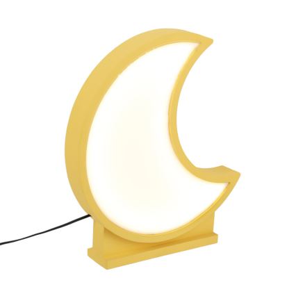 MOON LED/12W/230V gul LED bordlampe til børn