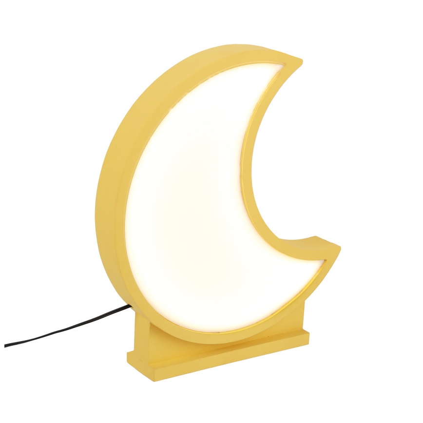 MOON LED/12W/230V gul LED bordlampe til børn