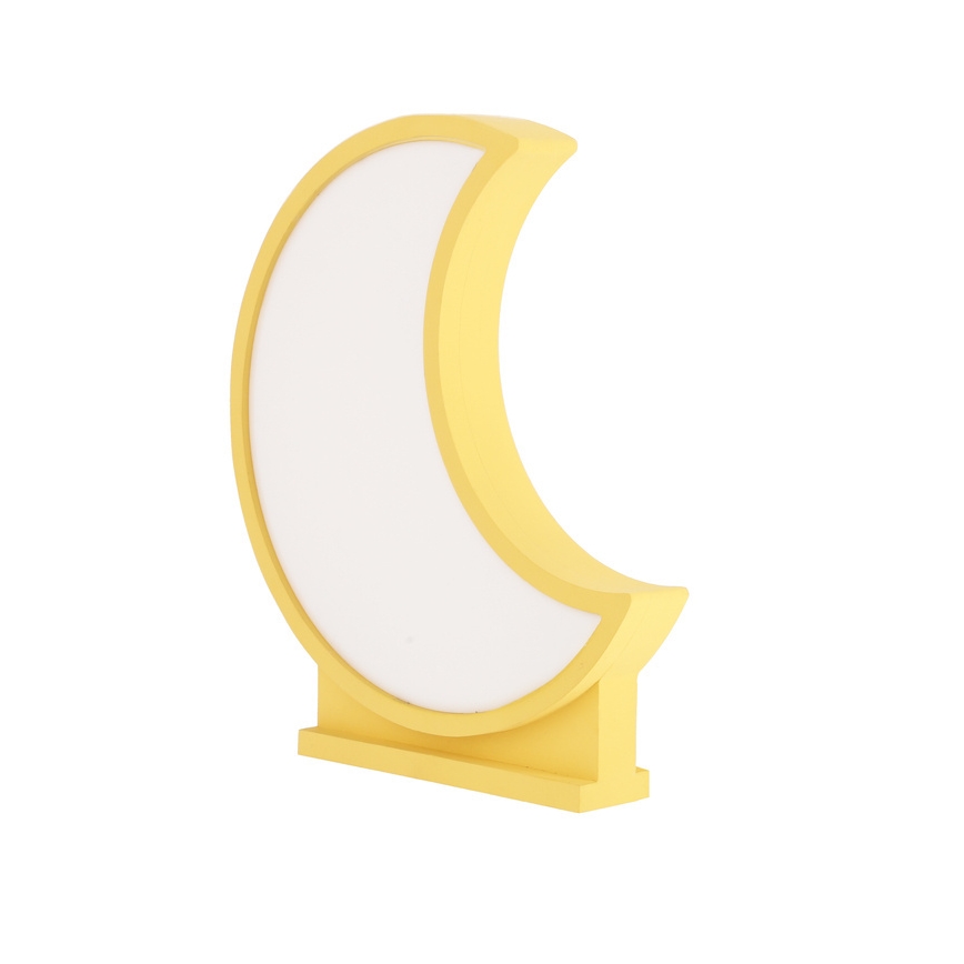 MOON LED/12W/230V gul LED bordlampe til børn