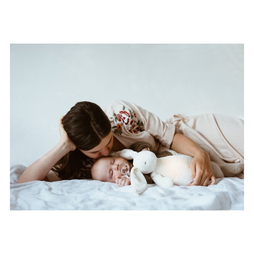 Moonie - Krammedyr med melodi og lys 2.0 kanin organic rose