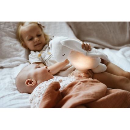 Moonie - Krammedyr med melodi og lys 2.0 kanin organic rose