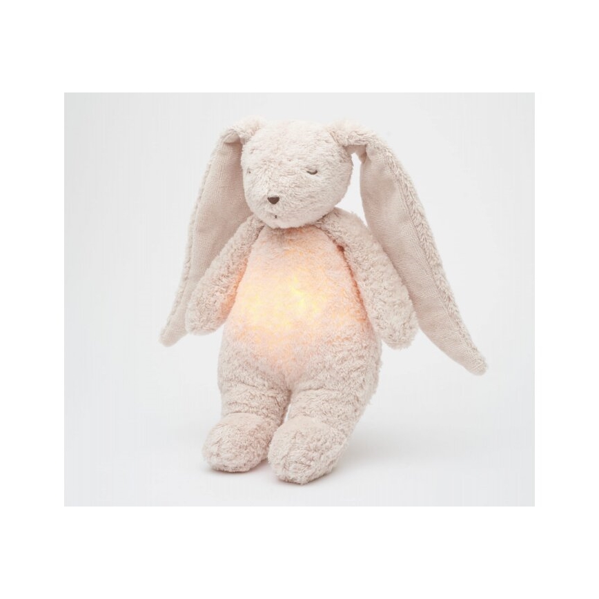 Moonie - Krammedyr med melodi og lys 2.0 kanin organic rose