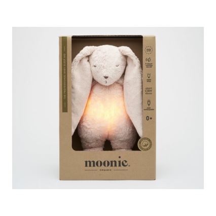 Moonie - Krammedyr med melodi og lys 2.0 kanin organic rose
