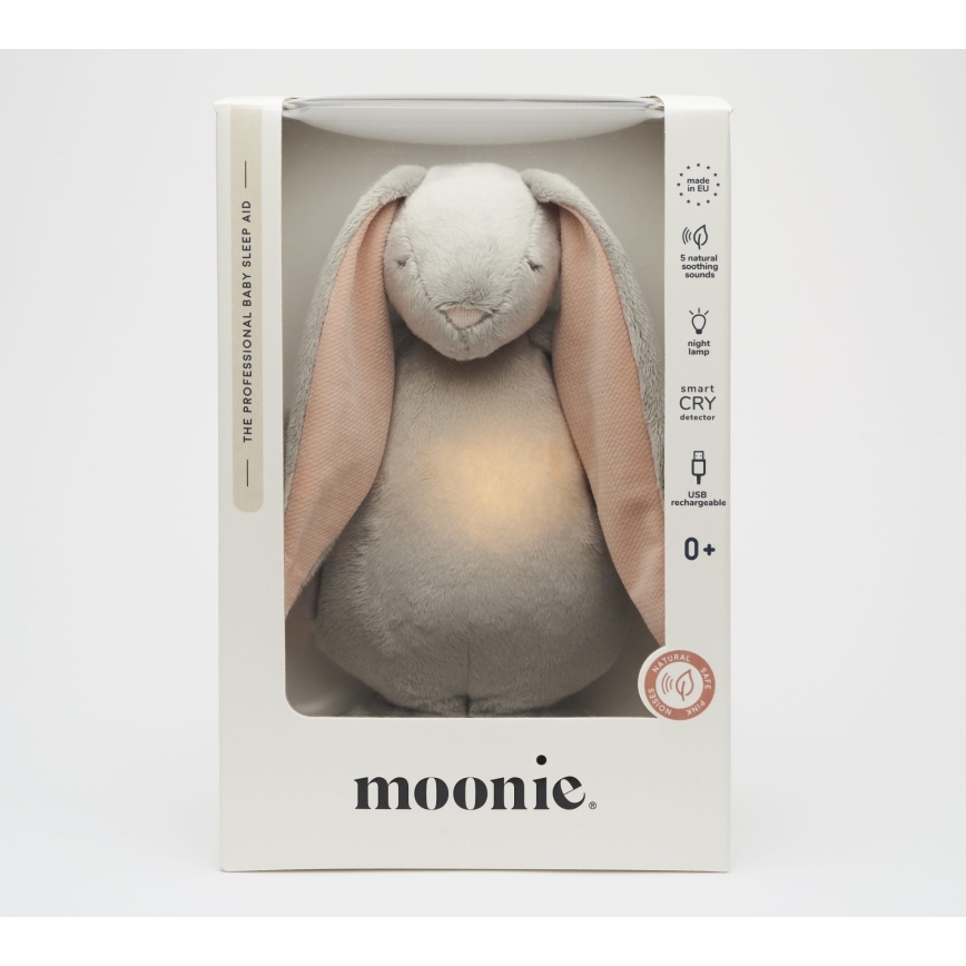 Moonie - Krammedyr med melodi og lys kanin 2.0 sky