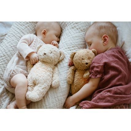 Moonie - Krammedyr med melodi og lys lille bjørn 2.0 organic rose