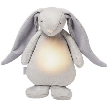 Moonie - Krammedyr med musik og lys kanin sølvfarvet