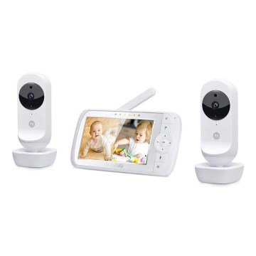 Motorola VM35-2 - Genopladelig babymonitor med 2 kameraer 2000 mAh