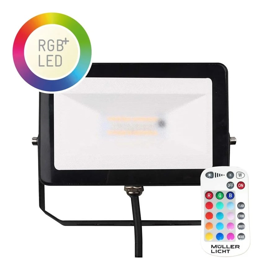 Müller-Licht - Udendørs LED projektør m. RGBW-farver dæmpbar LED/10W/230V IP65 + fjernbetjening