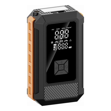 Multifunktionel startbooster med kompressor 8000 mAh