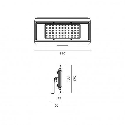 MULTILUXO 4-i-1 teknisk LED-armatur LED/150W/230V 4000K IP65 36 cm