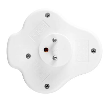 Multistikdåse med afbryder, 2 stikkontakter + USB-C + USB-A