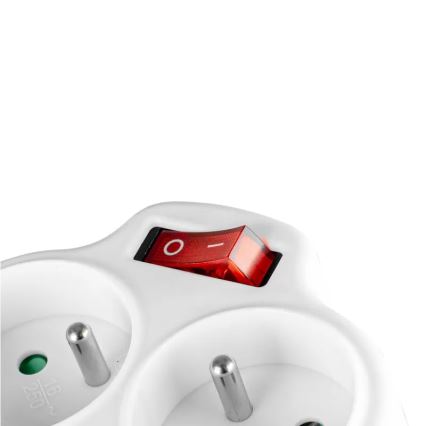 Multistikdåse med afbryder, 2 stikkontakter + USB-C + USB-A