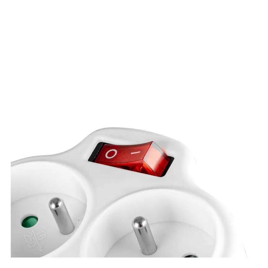 Multistikdåse med afbryder, 2 stikkontakter + USB-C + USB-A