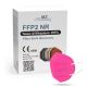 Mundbind FFP2 NR CE 0598 mørk pink 100 stk.
