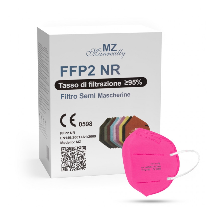 Mundbind FFP2 NR CE 0598 mørk pink 20 stk.