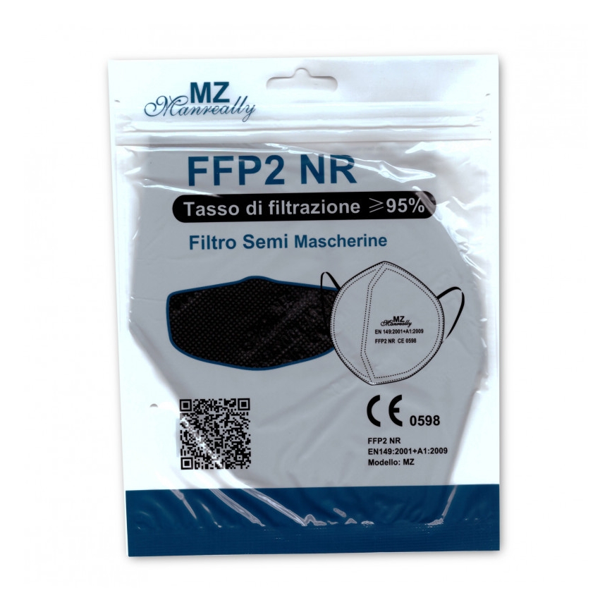 Mundbind FFP2 NR CE 0598 sort 20 stk.