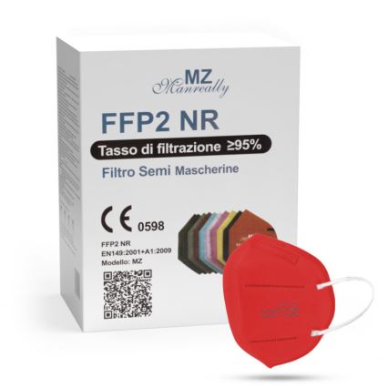 Mundbind FFP2 NR CE 2163 rød 20 stk.