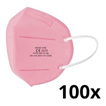 Mundbind i børnestørrelse FFP2 NR - CE 0370 pink 100 stk.