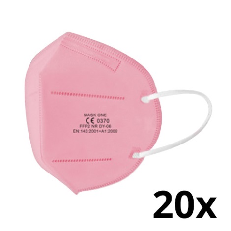 Mundbind i børnestørrelse FFP2 NR - CE 0370 pink 20 stk.
