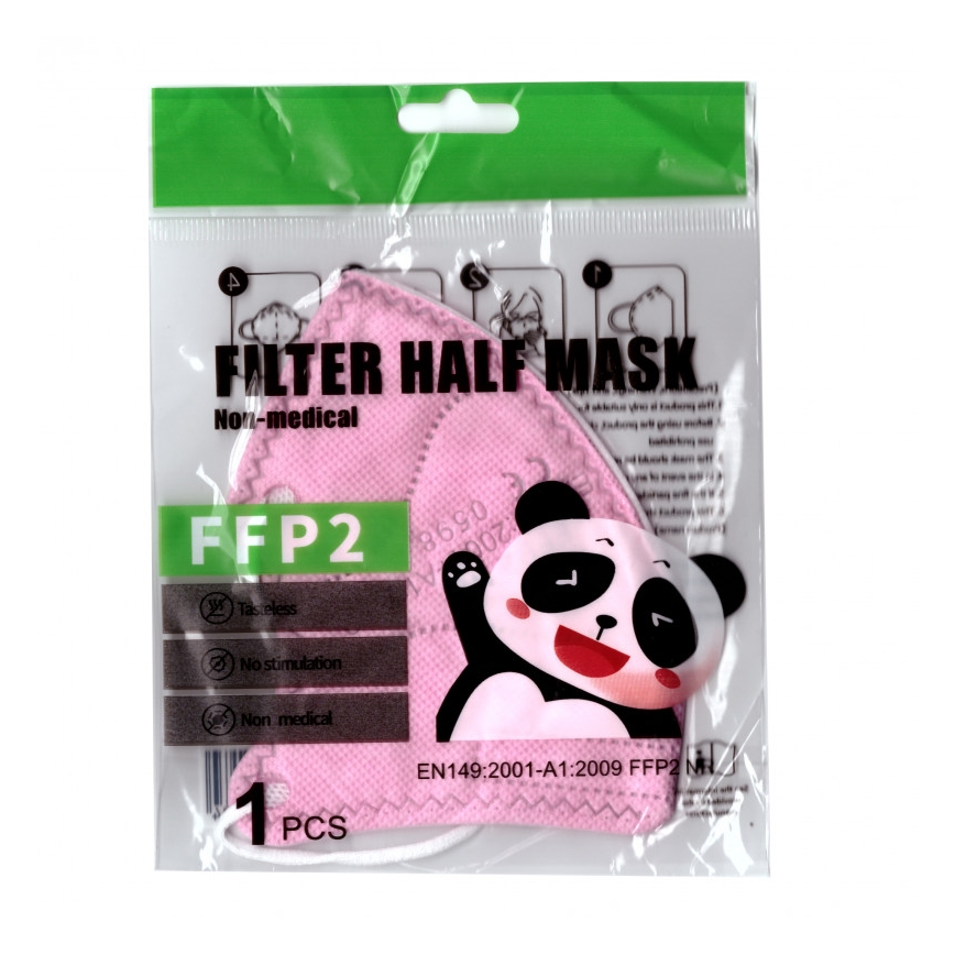 Mundbind i børnestørrelse FFP2 NR pink 1 stk.
