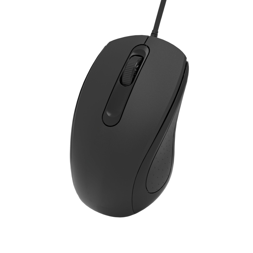 Mus m. ledning 1200 DPI USB-C sort