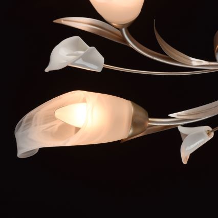 MW-LIGHT - Fastmonteret lysekrone FLORA 5xE14/60W/230V