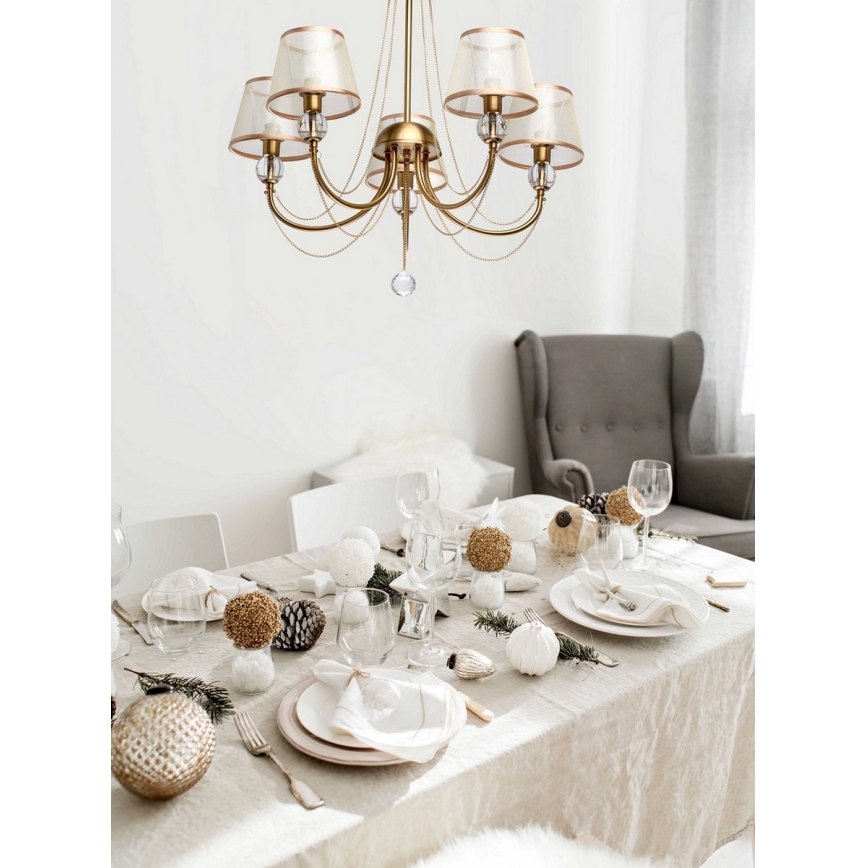 MW-LIGHT - Hængende lysekrone FEDERICA 5xE14/40W/230V