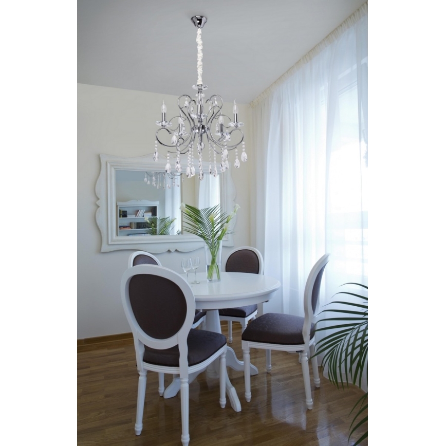 MW-LIGHT - Krystal lysekrone på en kæde ADELE 5xE14/40W/230V