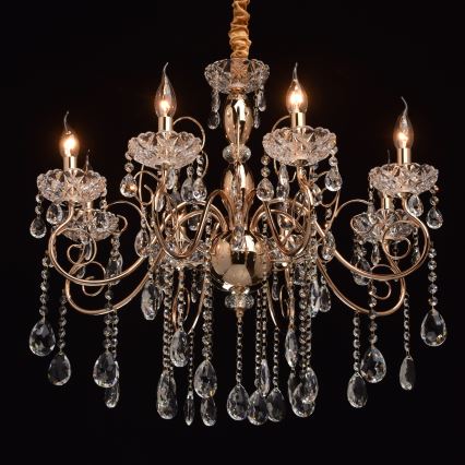 MW-LIGHT - Krystal vedhæng lysekrone ADELE 8xE14/40W/230V