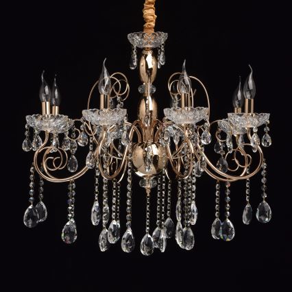 MW-LIGHT - Krystal vedhæng lysekrone ADELE 8xE14/40W/230V