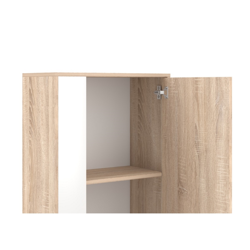 Møbelvæg BRICK, sonoma-eg/hvid