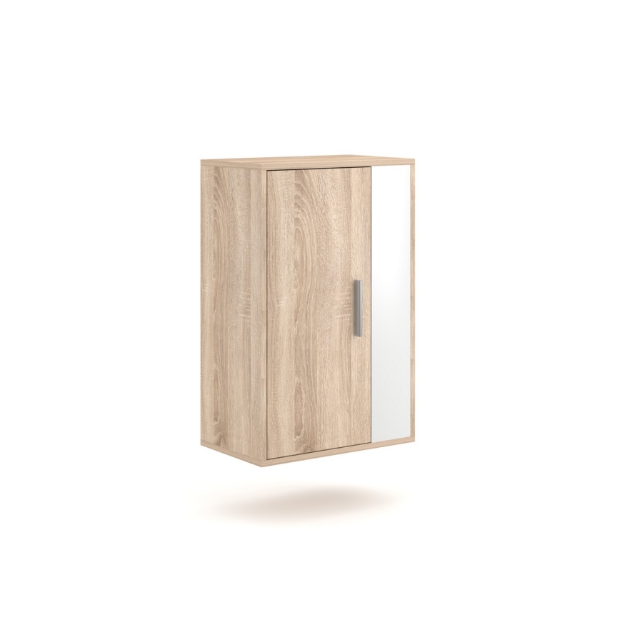 Møbelvæg BRICK, sonoma-eg/hvid