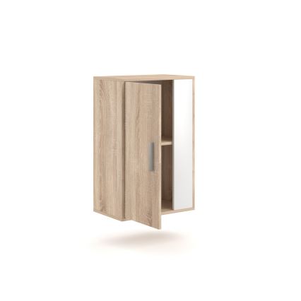 Møbelvæg BRICK, sonoma-eg/hvid