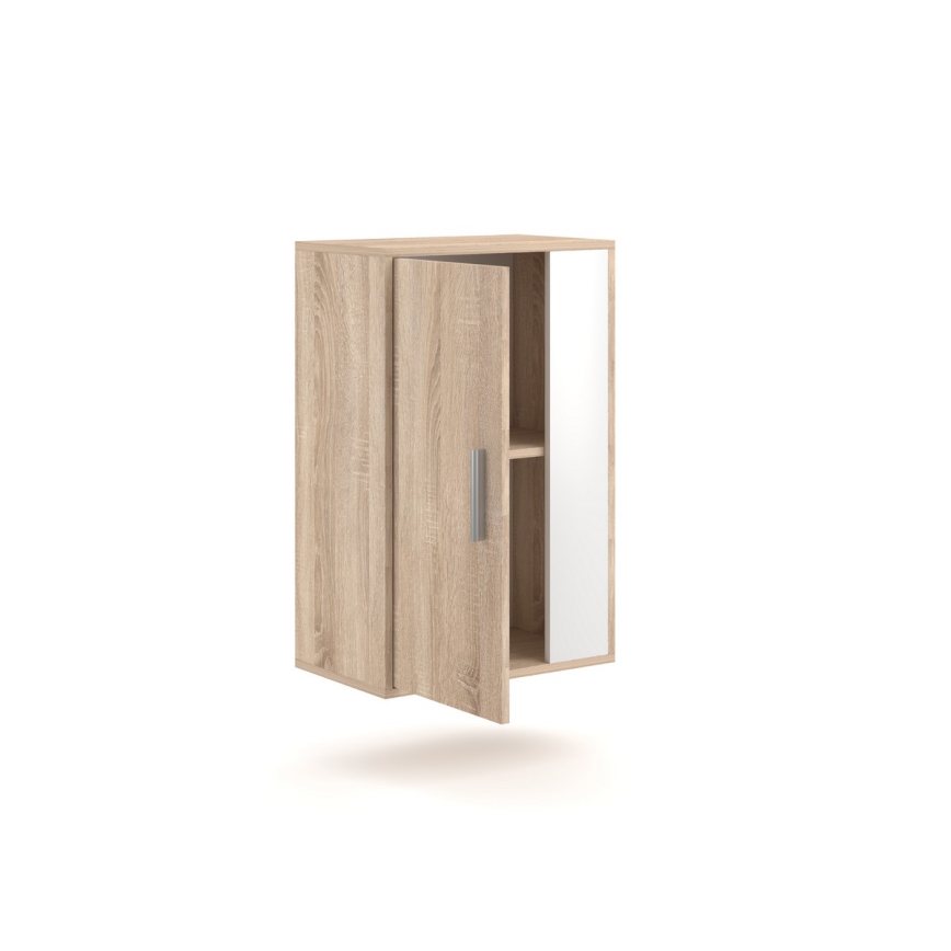 Møbelvæg BRICK, sonoma-eg/hvid