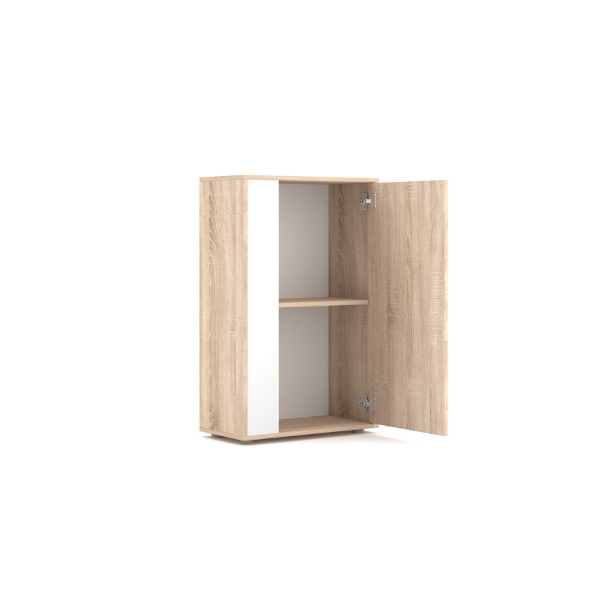 Møbelvæg BRICK, sonoma-eg/hvid