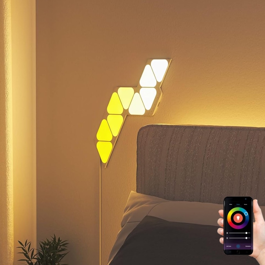 Nanoleaf - 9x LED panel dæmpbart RGBW-farver TRIANGLES LED/0,54W/230V 1200-6500K Wi-Fi