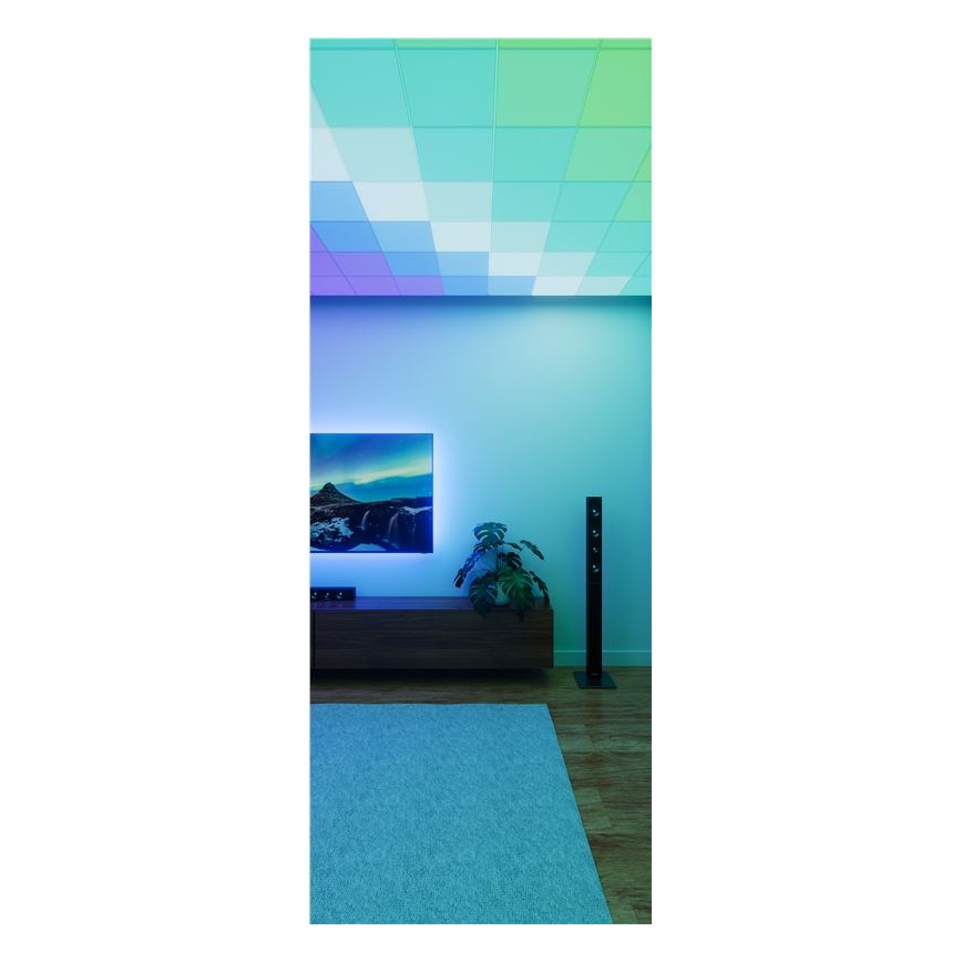 Nanoleaf - Sæt med 3x LED RGBW dæmpbare loftlamper SKYLIGHT LED/18W/230V + 2x LED/16W/230V 2700–6500K Wi-Fi
