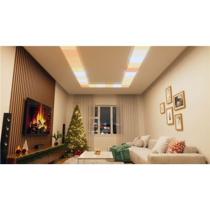 Nanoleaf - Sæt med 3x LED RGBW dæmpbare loftlamper SKYLIGHT LED/18W/230V + 2x LED/16W/230V 2700–6500K Wi-Fi