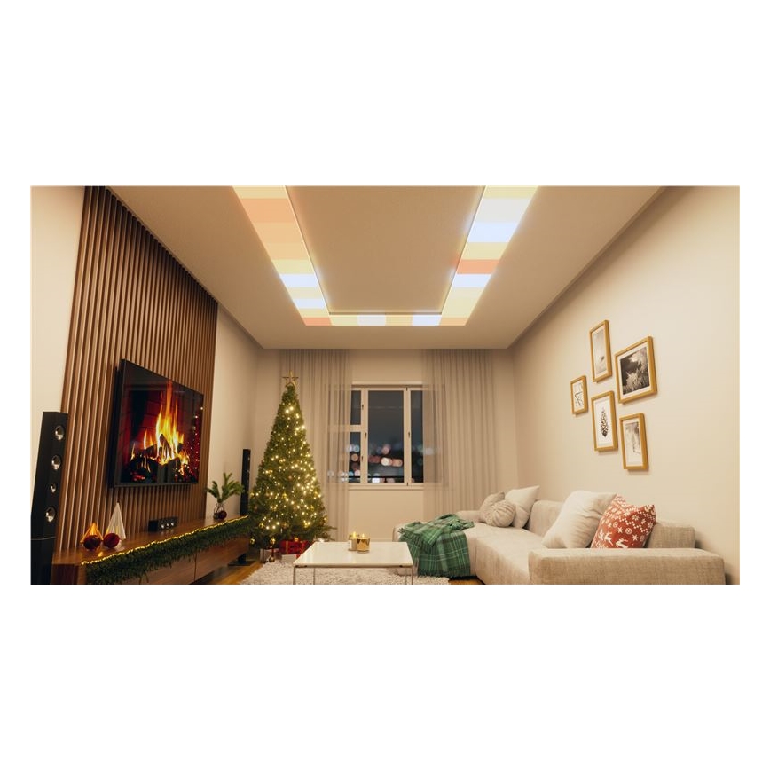 Nanoleaf - Sæt med 3x LED RGBW dæmpbare loftlamper SKYLIGHT LED/18W/230V + 2x LED/16W/230V 2700–6500K Wi-Fi