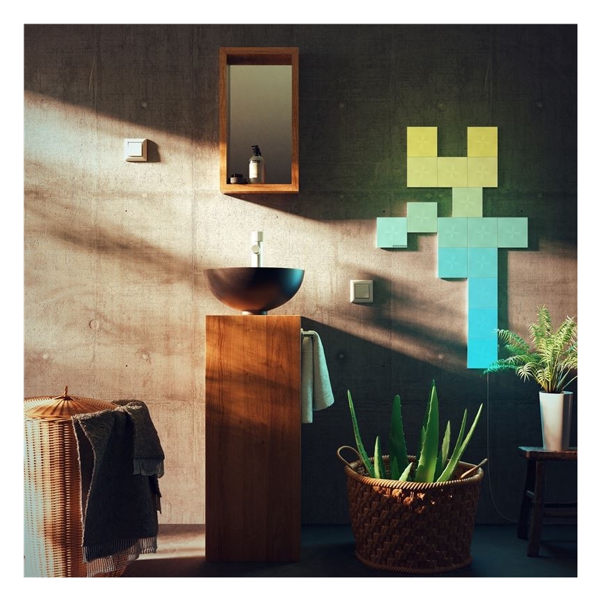 Nanoleaf - SÆT 9x LED RGB Panel dæmpbart CANVAS LED/1W/230V 1200-6500K Wi-Fi