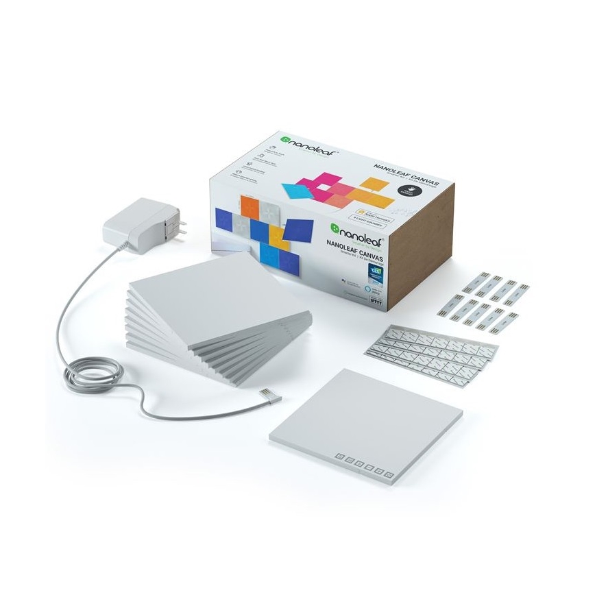 Nanoleaf - SÆT 9x LED RGB Panel dæmpbart CANVAS LED/1W/230V 1200-6500K Wi-Fi