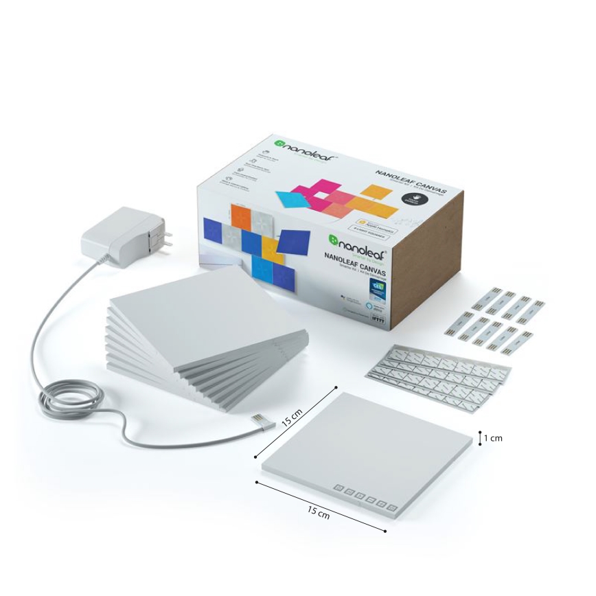 Nanoleaf - SÆT 9x LED RGB Panel dæmpbart CANVAS LED/1W/230V 1200-6500K Wi-Fi