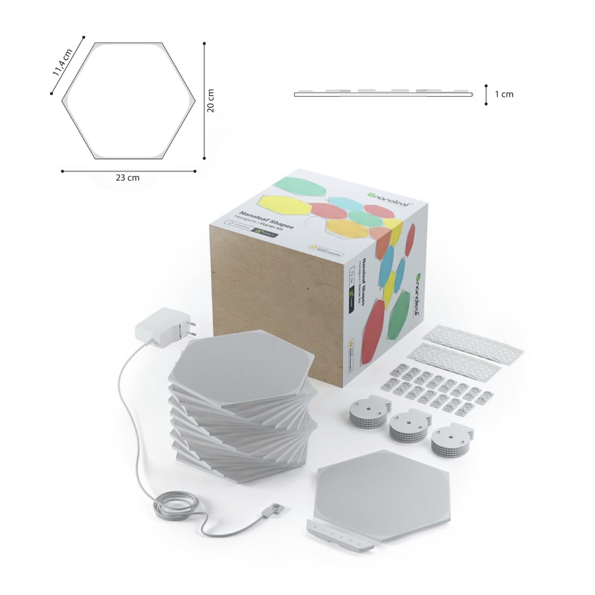 Nanoleaf - SÆT 15x LED RGB Panel dæmpbart LED/2W/230V 1200-6500K Wi-Fi