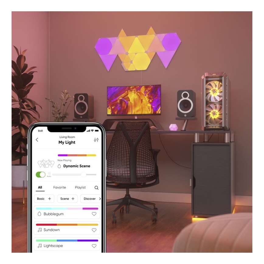 Nanoleaf - 3x LED RGB dæmpbar panel TRIANGLES LED/1W/230V Wi-Fi