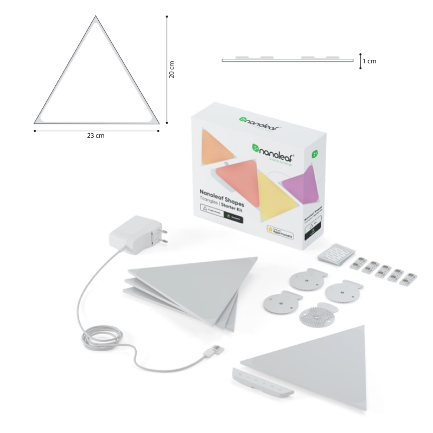 Nanoleaf - 3x LED RGB dæmpbar panel TRIANGLES LED/1W/230V Wi-Fi