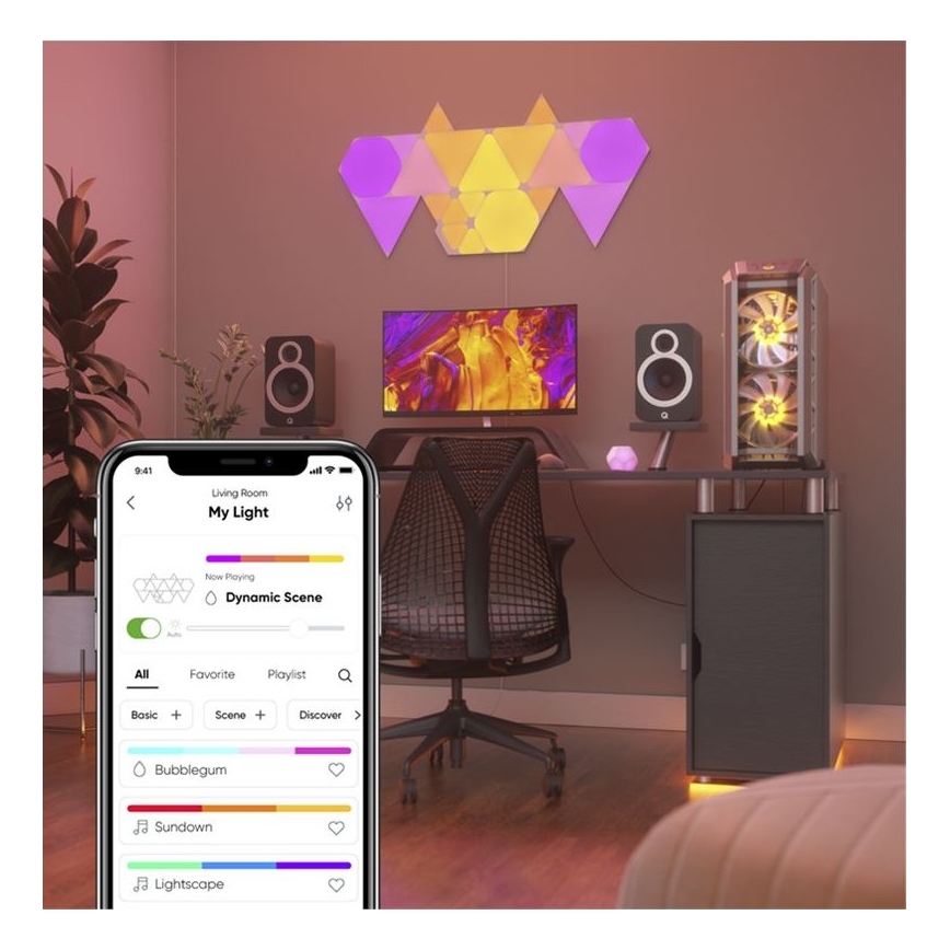 Nanoleaf - 9x LED panel dæmpbar RGB TRIANGLES LED/1,5W/230V Wi-Fi