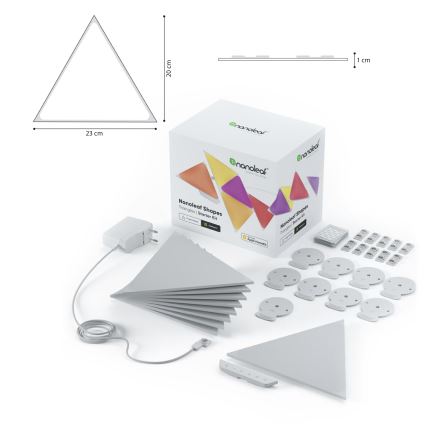 Nanoleaf - 9x LED panel dæmpbar RGB TRIANGLES LED/1,5W/230V Wi-Fi