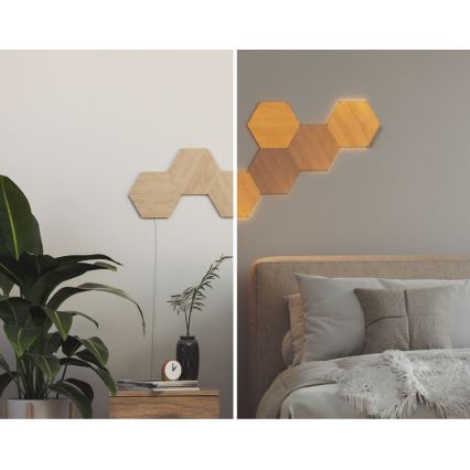 Nanoleaf - SÆT 3x LED panel dæmpbart HEXAGONS LED/2W/230V Wi-Fi