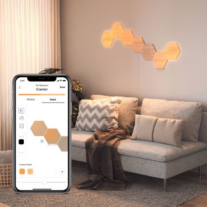 Nanoleaf - SÆT 3x LED panel dæmpbart HEXAGONS LED/2W/230V Wi-Fi